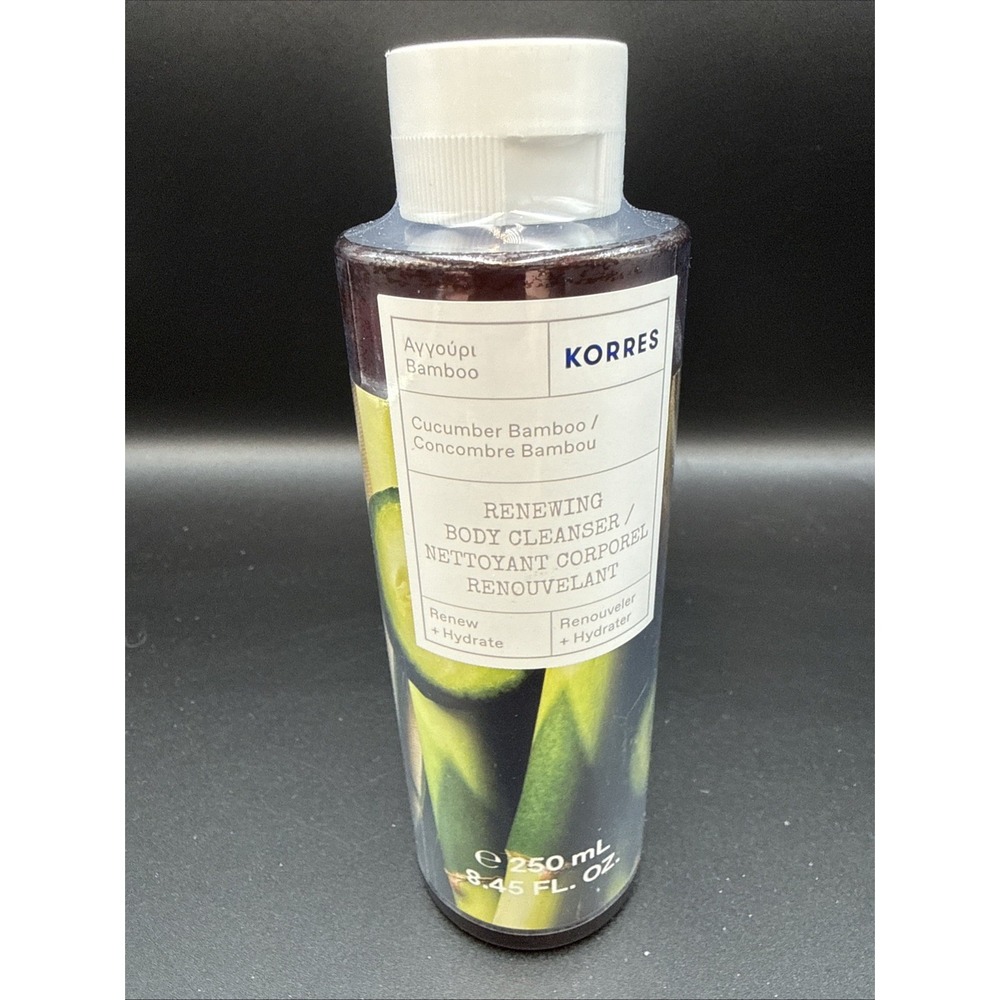 Korres Cucumber Bamboo Renewing Body Cleanser 8.45 Fl New SEALED